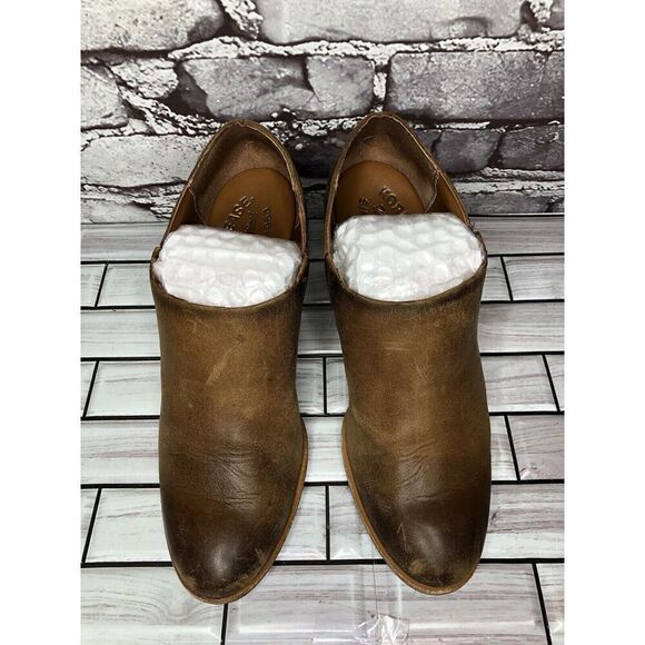 Kork-Ease Brown Leather Stacked Heel Wedge Ankle Booties Women’s Sz 7.5M US/38EU - Picture 2 of 16